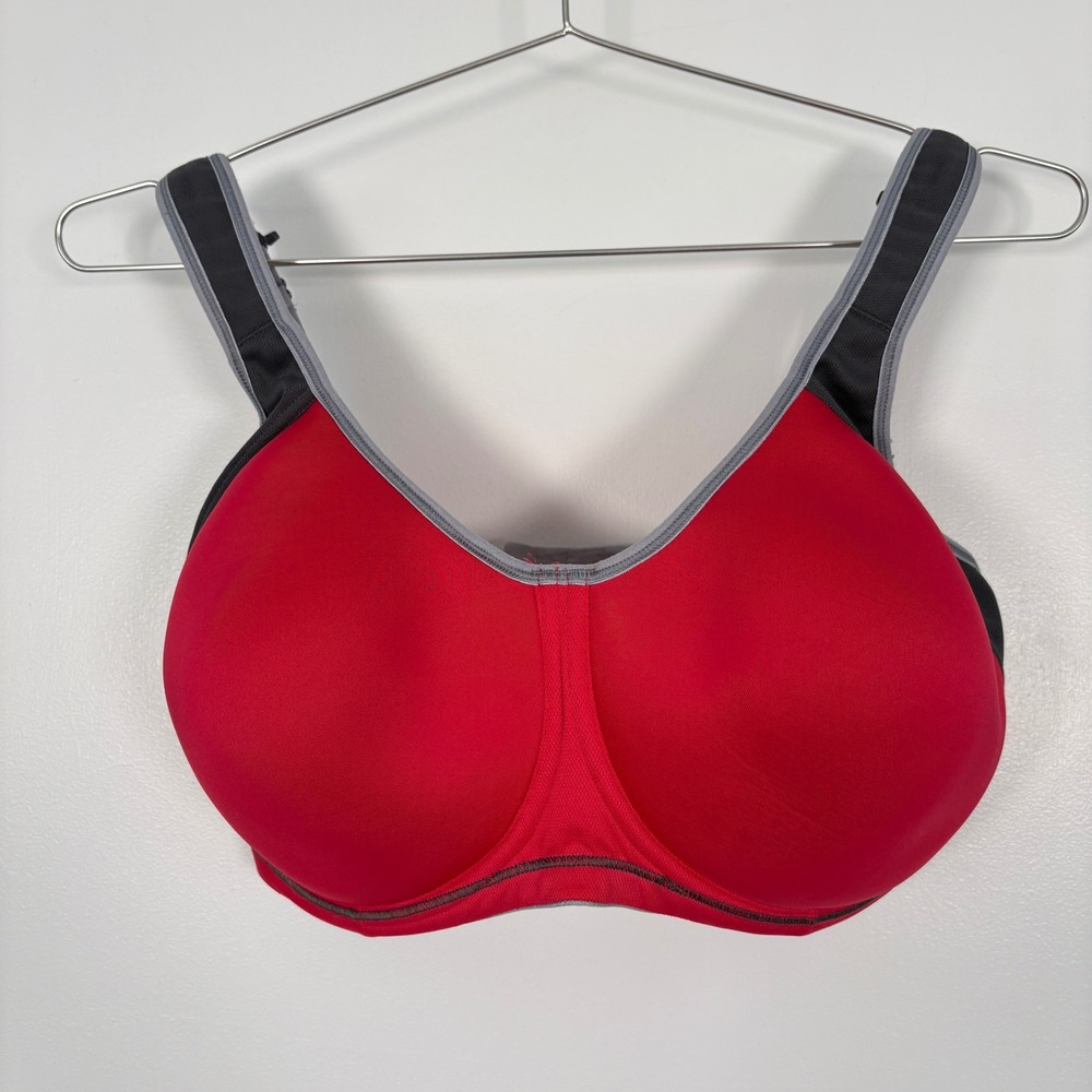 Freya Womens Sports Bra 36I Red Epic Underwired Crop Top AA4892HON Activewear